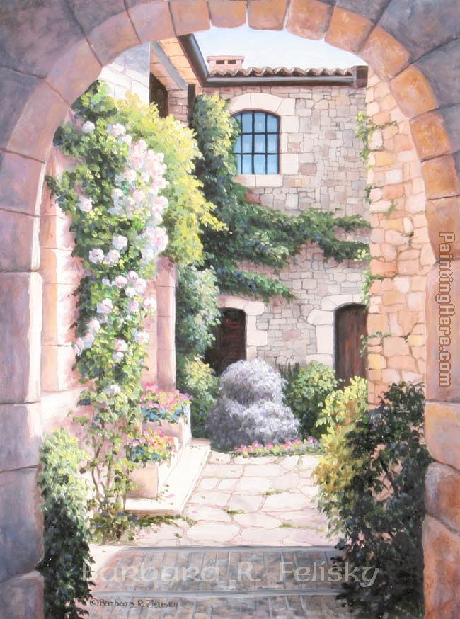 The Inner Courtyard painting - Barbara Felisky The Inner Courtyard art painting